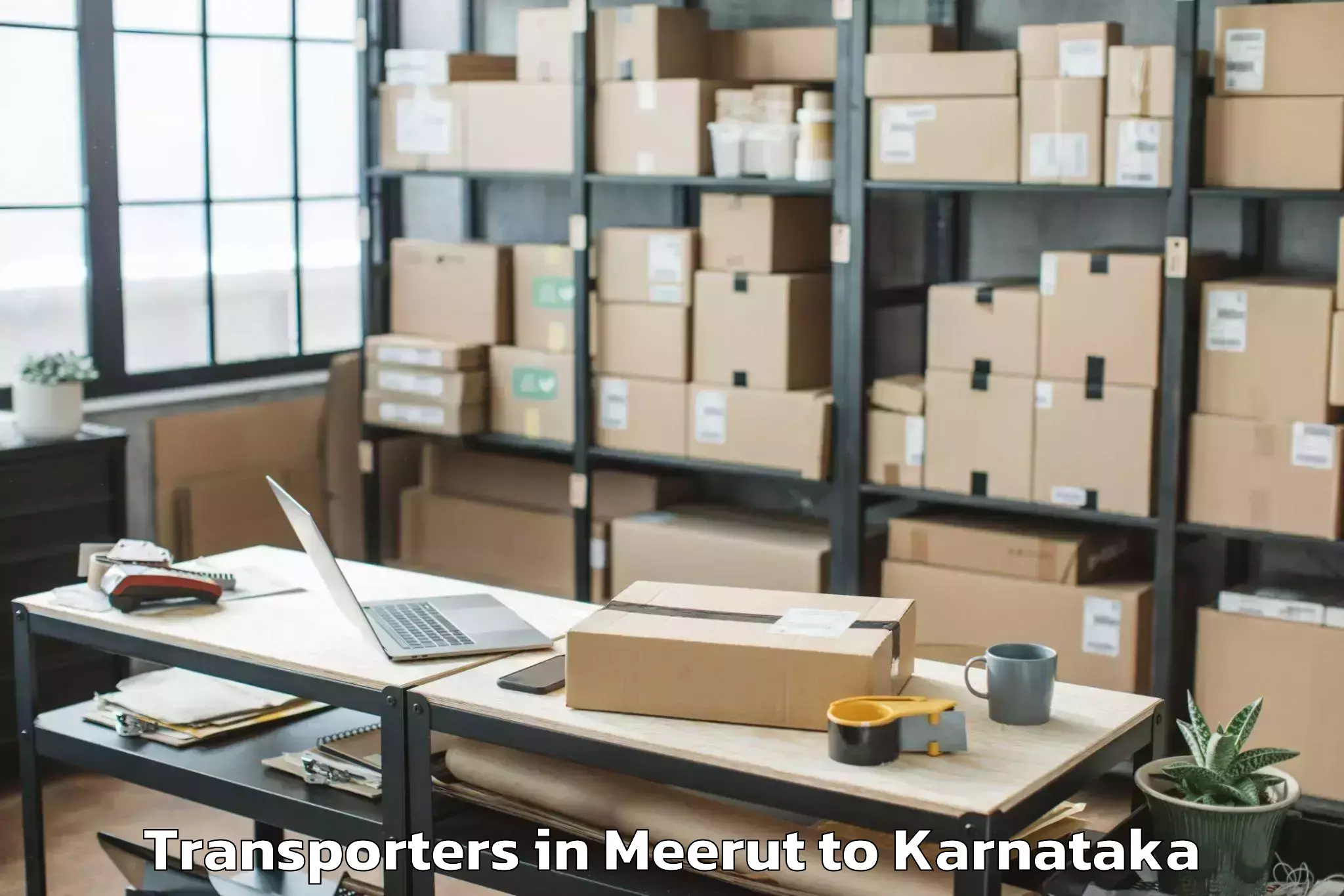 Book Meerut to Harpanahalli Transporters Online